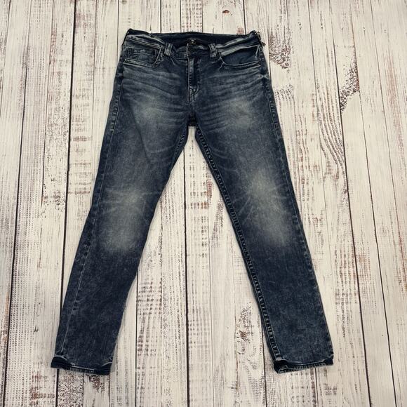 True Religion Geno Jeans Men 34 Distressed Y2K As Seen on Justin Timberlake